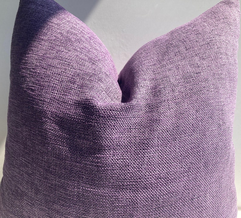 Lavender Linen Textured Pillow Cover Purple Decorative Etsy