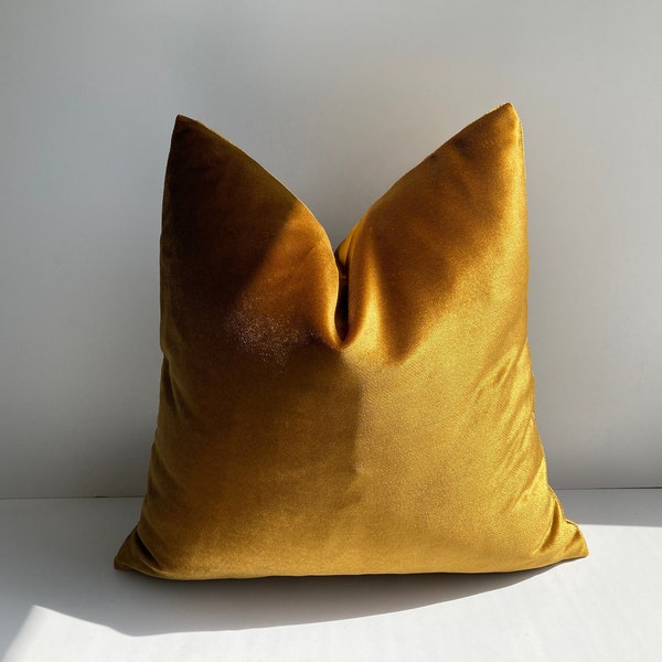Mustard Velvet Pillow Etsy