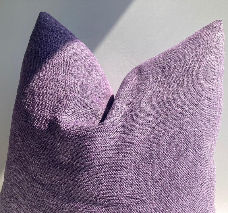 Lavender Linen Textured Pillow Cover Purple Decorative Etsy