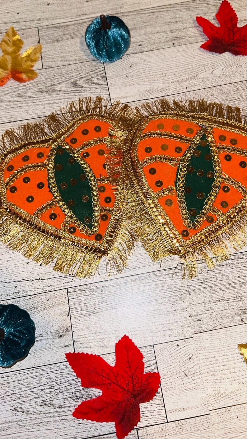 Orange Leaf Pair