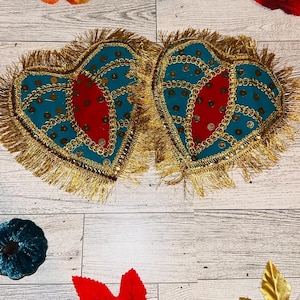 Teal Leaf Pair