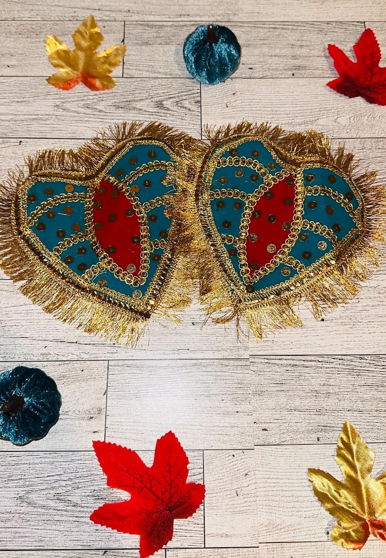 Teal Leaf Pair