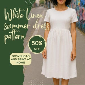 straight cut loose fitting dress with no waistline seam Dress No Waist Seam