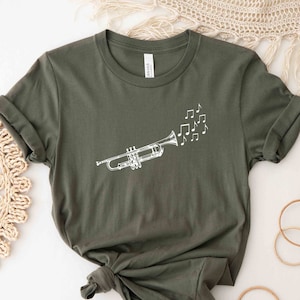 Trumpet tshirt, school trumpet tee, Music Shirt, Music T-shirt, Music Lovers Gift, Musician Shirt, Music gifts shirt, gifts for music lovers