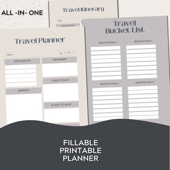 Vacation Planner 2022 Vacation Planner Template Vacation - Etsy
