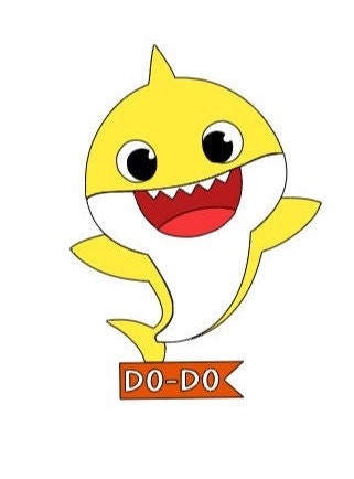 Baby Baby Shark Yellow Vector/svg - Etsy
