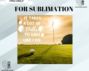 Lustiges Golf PNG - Golfer Tumbler Sublimationsdesign (Digitaler Download)