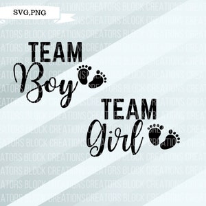 Team Girl SVG | Team Boy SVG | Gender Reveal SVG | Bundle Pregnancy Shirts
