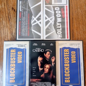 Casino VHS Lot! Hollywood Video & Blockbuster Rental copies