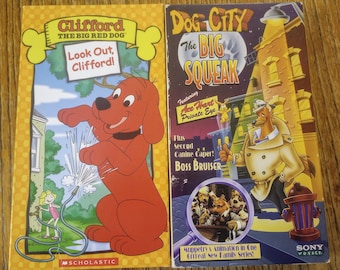 Dog City The Big Squeak VHS W/ Bonus Clifford VHS Tape