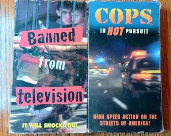 Banned From Television & Cops VHS Double Feature
