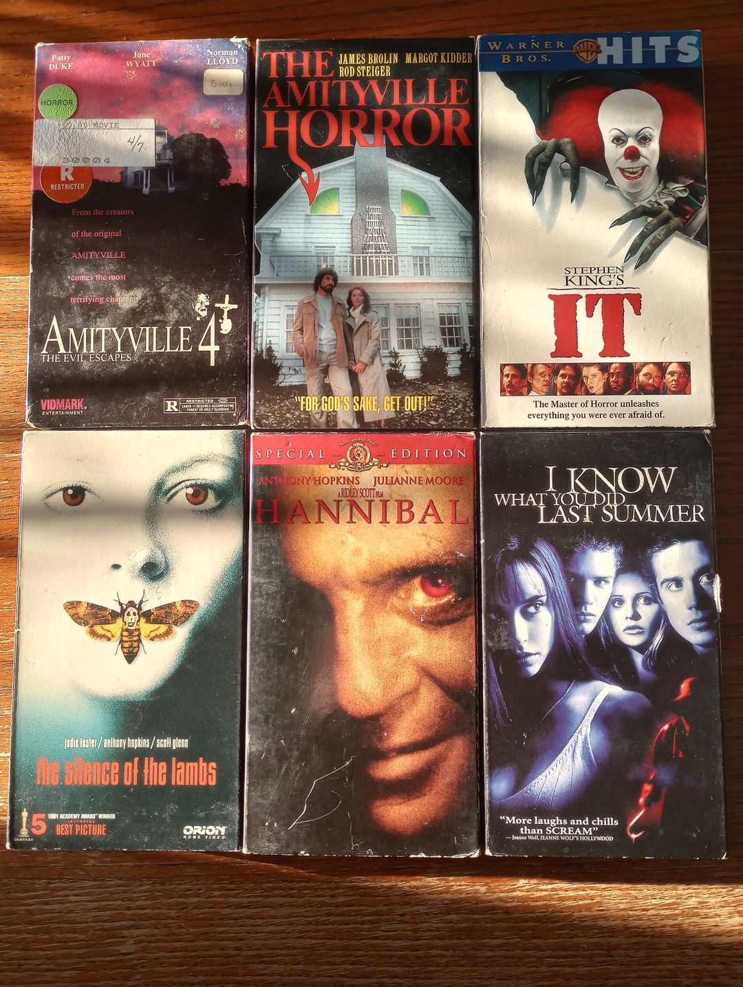 Horror VHS Lot 4 Amityville Horror, Silence of the Lambs, IT Etsy