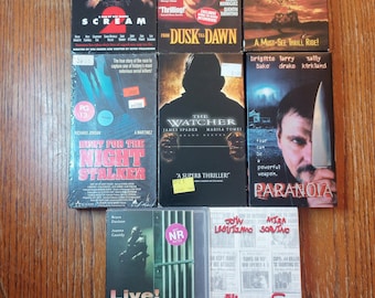 Horror VHS Lot #1 - 8 Tapes (Scream 2, From Dusk Till Dawn, Paranoia)