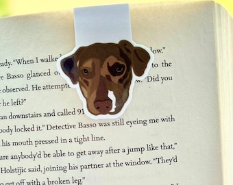 Custom Pet Bookmarks | Drawn pet bookmark | Dog |Cat |Pet Owner| Personalized | Magnetic bookmark | Memorial gift | Dog Mom | gift for reade