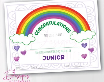 Girl Scout Brownie Bridging Ceremony Certificate Digital Download ...