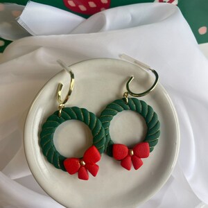 Christmas Wreath Earrings
