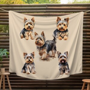 Yorkie Blanket, Yorkshire Terrier, Yorkshire Terrier Gifts, Yorkshire Terrier, Personalized Blanket For Adults, Personalized Blanket
