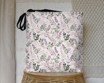 Floral Botanical Tote Bag: Soft Pastel Watercolor Design