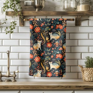Bohemian Paisley Tea Towels - Decorative Kitchen Towels, Farmhouse Dish Cloths, Unique Hand Towels, Vintage Dish Towels, Floral Tea Towel