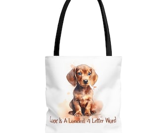 Akvarell tax tygväska: Hundmamma present