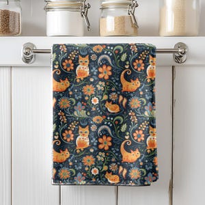 Bohemian Paisley Tea Towels - Decorative Kitchen Towels, Farmhouse Dish Cloths, Unique Hand Towels, Vintage Dish Towels, Floral Tea Towel