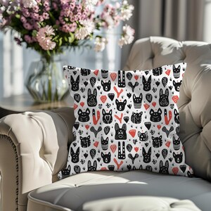 Paw Print Decorative Pillow, Cozy Pet Lover Cushion, Dog Cat Home Decor, Animal Prints Accent Pillow, Unique Gift for Animal Lovers