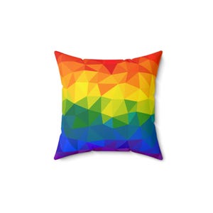Rainbow Flag Pillow, Rainbow Gay Pride Gift, Celebrate Gay Pride With Colorful Pillow, Gift For Gay Couple, Love Is Love, Pride Merch