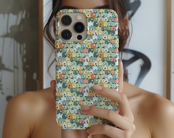 Colorful Dog Print Phone Case, Trendy Cell Phone Accessories