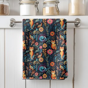 Bohemian Paisley Tea Towels - Decorative Kitchen Towels, Farmhouse Dish Cloths, Unique Hand Towels, Vintage Dish Towels, Floral Tea Towel