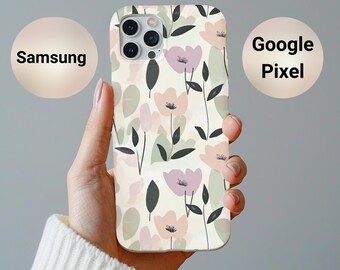 Floral Phone Case, Bright Flower Design, UV Protected Tough Case