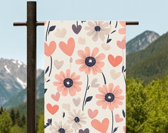 Floral Garden Banner: Springtime Outdoor Decoration