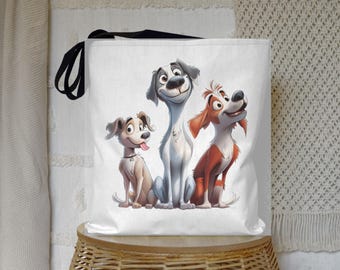 Dog Lover Tote Bag: Funny Canine Print Carryall