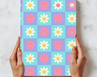 Diario personalizado con cara sonriente, regalo de diario con garabatos para niños