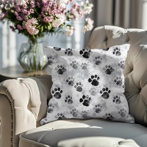Paw Print Decorative Pillow: Pet Lover Home Decor