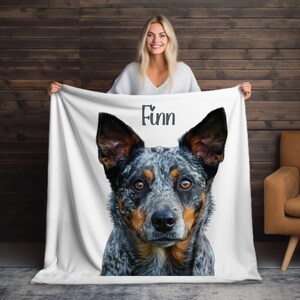 Australian Cattle Dog Blanket: Microfiber Velveteen Throw, Dog Lover Gift