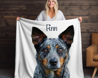 Australian Cattle Dog Blanket: Microfiber Velveteen Throw, Dog Lover Gift