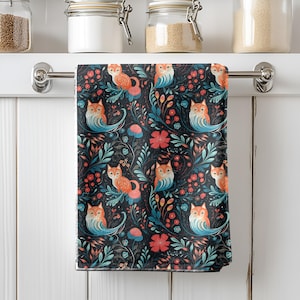 Bohemian Paisley Tea Towels - Decorative Kitchen Towels, Farmhouse Dish Cloths, Unique Hand Towels, Vintage Dish Towels, Floral Tea Towel