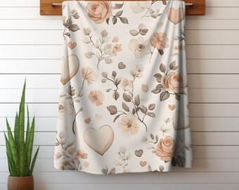 Peach Roses Hand Towel: Romantic Floral Bathroom Decor