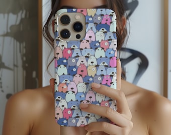 Colorful Dog Pattern Phone Case: iPhone, Samsung, Pixel