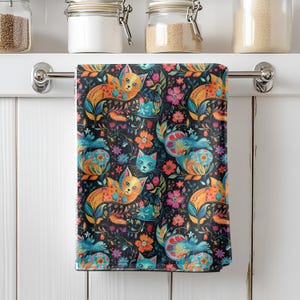 Bohemian Paisley Tea Towels - Decorative Kitchen Towels, Farmhouse Dish Cloths, Unique Hand Towels, Vintage Dish Towels, Floral Tea Towel