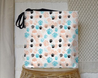 Paw Print Tote Bag: Pet Lover Gift, Eco-Friendly Grocery Bag