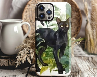 Black Cat Phone Case, Cell Phone Case, Black Cat Gifts, Cat Mom, Black Cat Gifts, Cat Phone Case, Gift For Cat Lover, Phone Cases