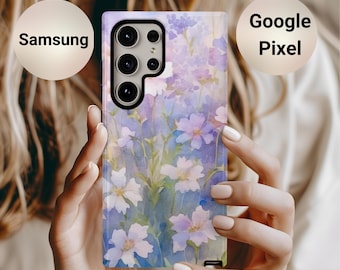 Watercolor Floral Phone Case: Samsung & Google Pixel Tough Case