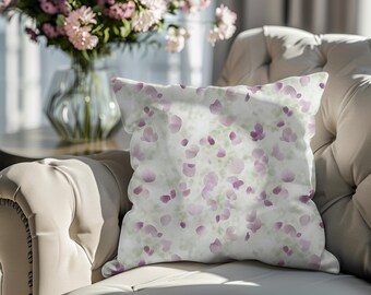 Botanical Leaves Throw Pillow: Colorful Floral Design, Double-Sided Print