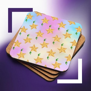 Paopu Fruit Kingdom Hearts Colorful Cork-back coaster
