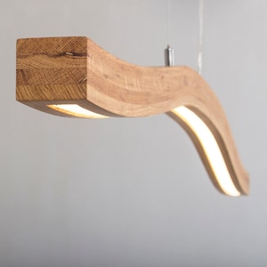 Linear Kronleuchter, Holz Kronleuchter, Moderne Pendelleuchte, Deckenleuchte über Kücheninsel, Große Hängeleuchte, Industrieleuchte
