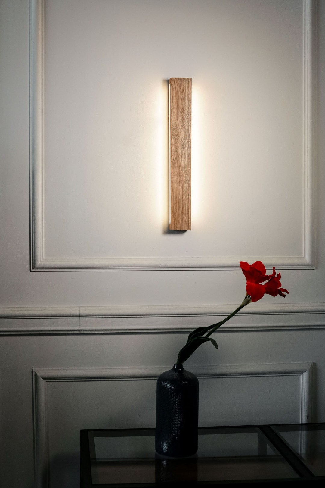 Scandinavian Wood Wall Sconce, Modern Bedside Light With Plug-in Design, Wall Hanging Light for ... - Design Scandinavian Wall Sconce