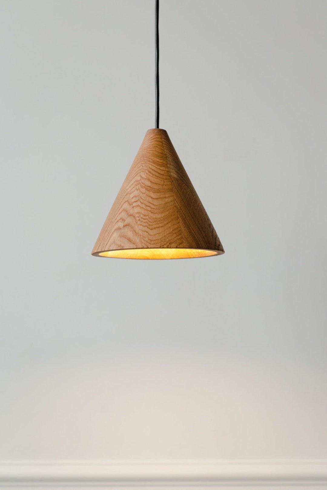 Modern Pendant Light for Kitchen Island, Wood Pendant Lamp, Hanging