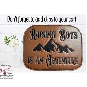 Raising Boys is an Adventure WAGON PATCH to fit Wonderfold W4 or W2 side flap