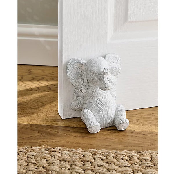 Elephant Doorstop Etsy